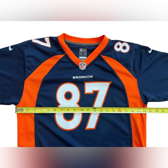 Nike Denver‎ Broncos Eric Decker #87 Orange Jersey NFL Football Youths Size XL - Picture 4 of 9